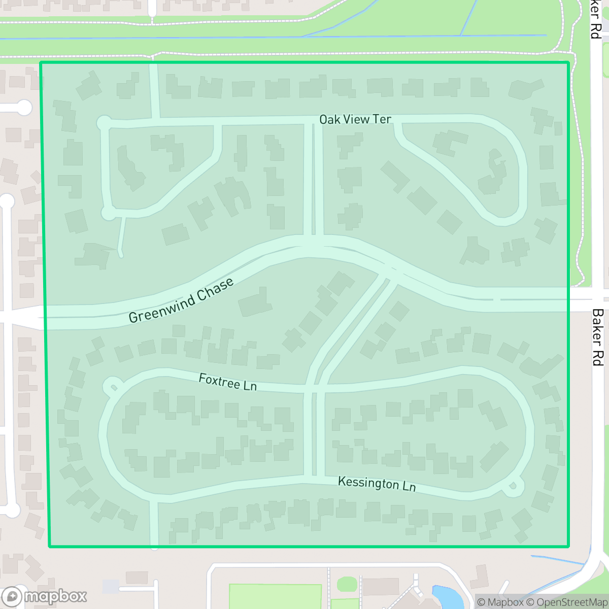 Map showing the location of Windsor Park, Houston, TX