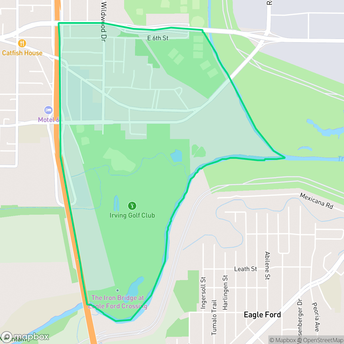 Map showing the location of Trinity View, Irving, TX