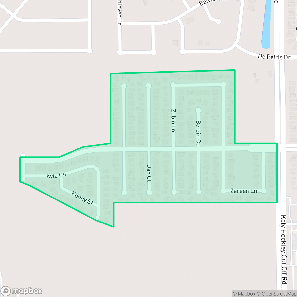 Map showing the location of Heritage Park West, Katy, TX