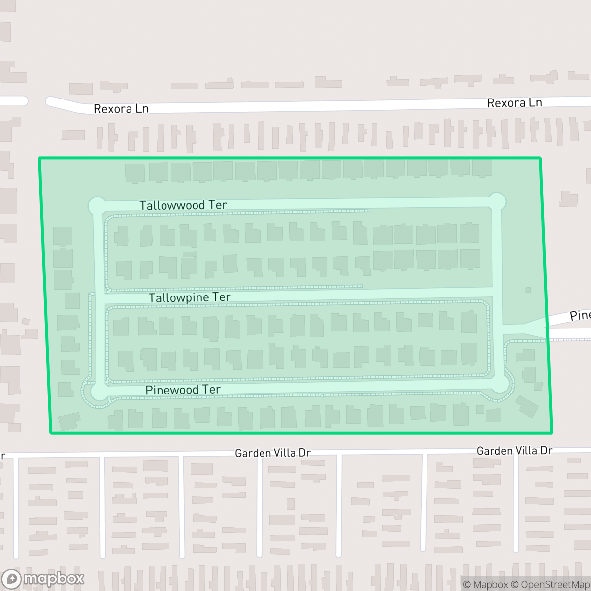 Map showing the location of Pineview Terrace, Katy, TX