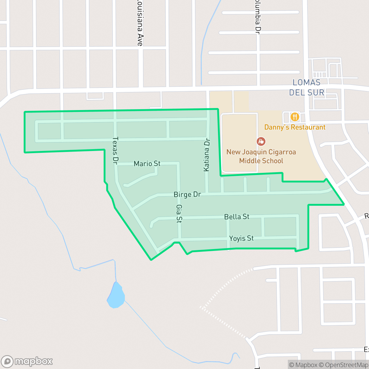 Map showing the location of R&W Ranch, Laredo, TX