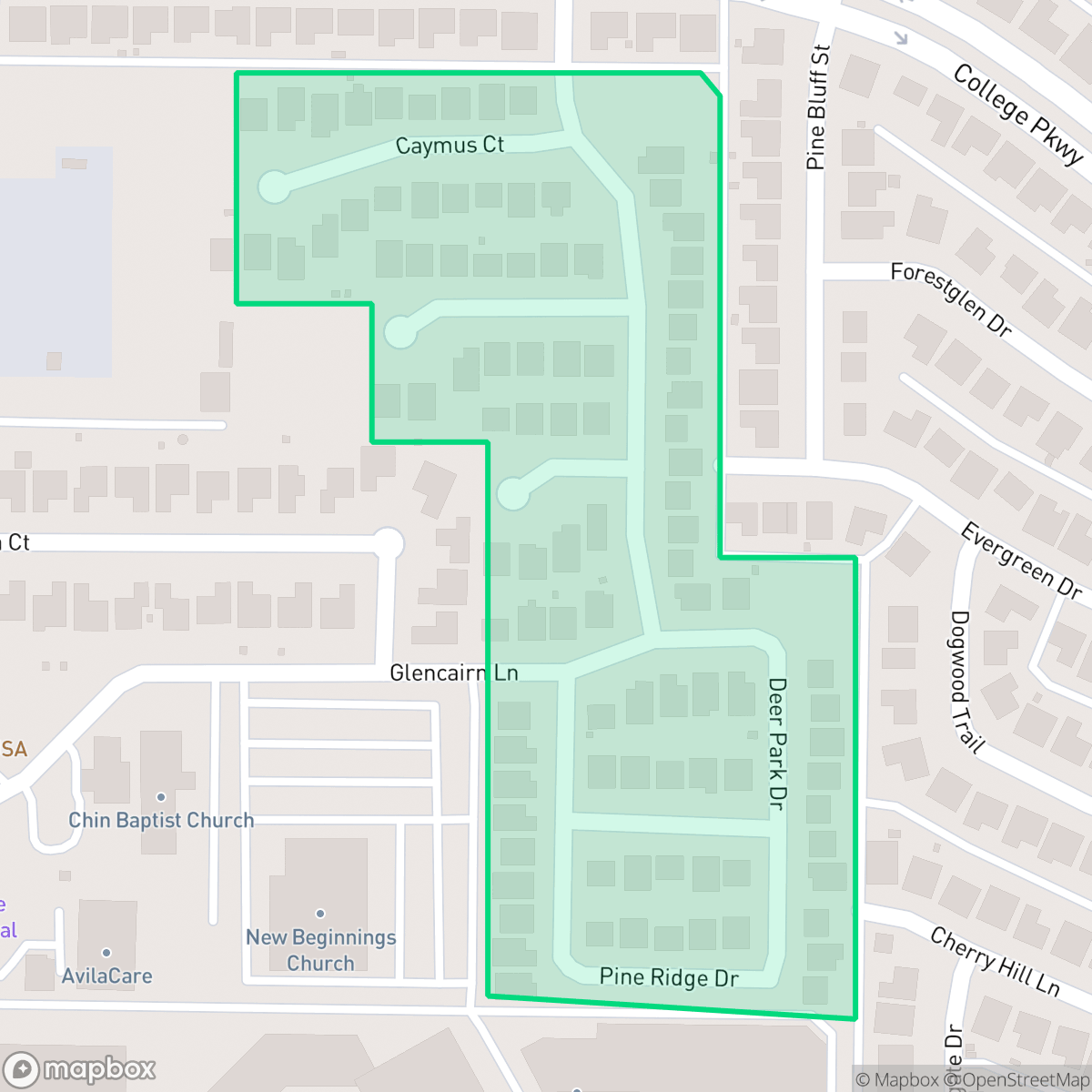Map showing the location of Golden Park Place, Lewisville, TX