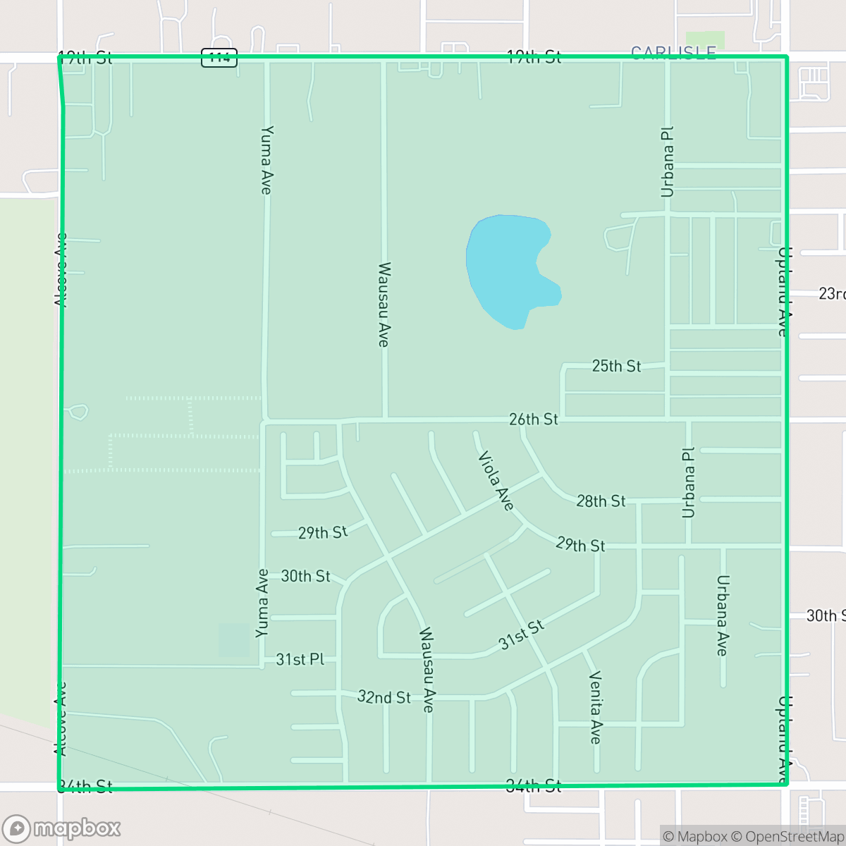 Map showing the location of Carlisle, Lubbock, TX