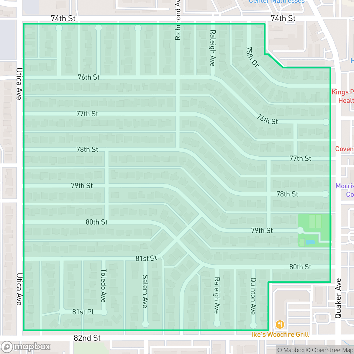 Map showing the location of Quaker Heights, Lubbock, TX