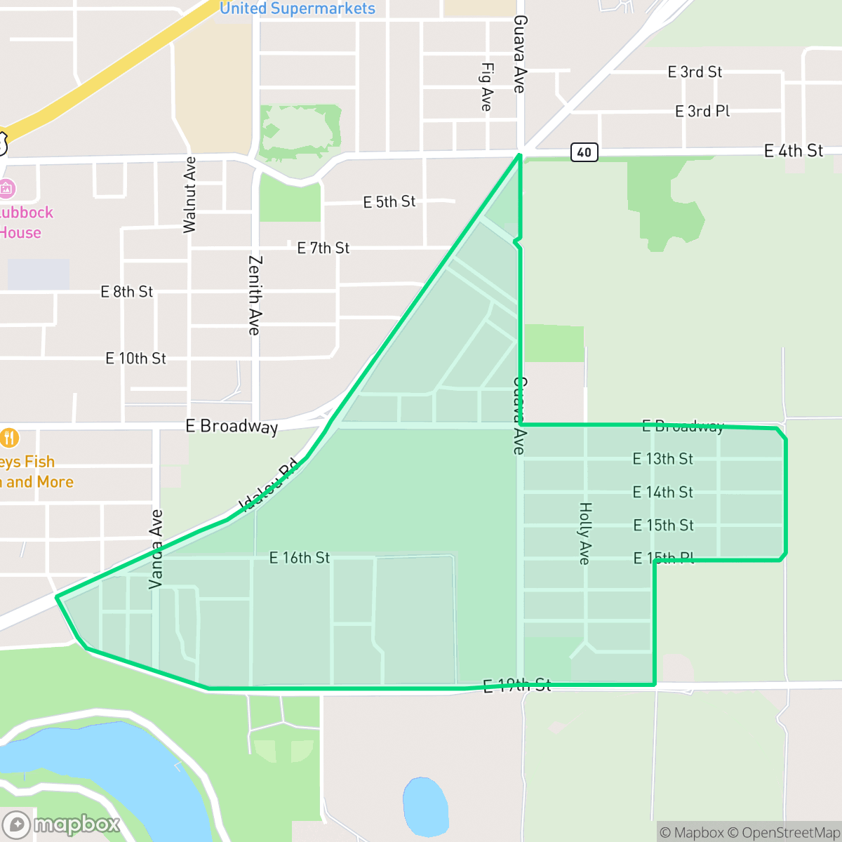 Map showing the location of Windmill, Lubbock, TX
