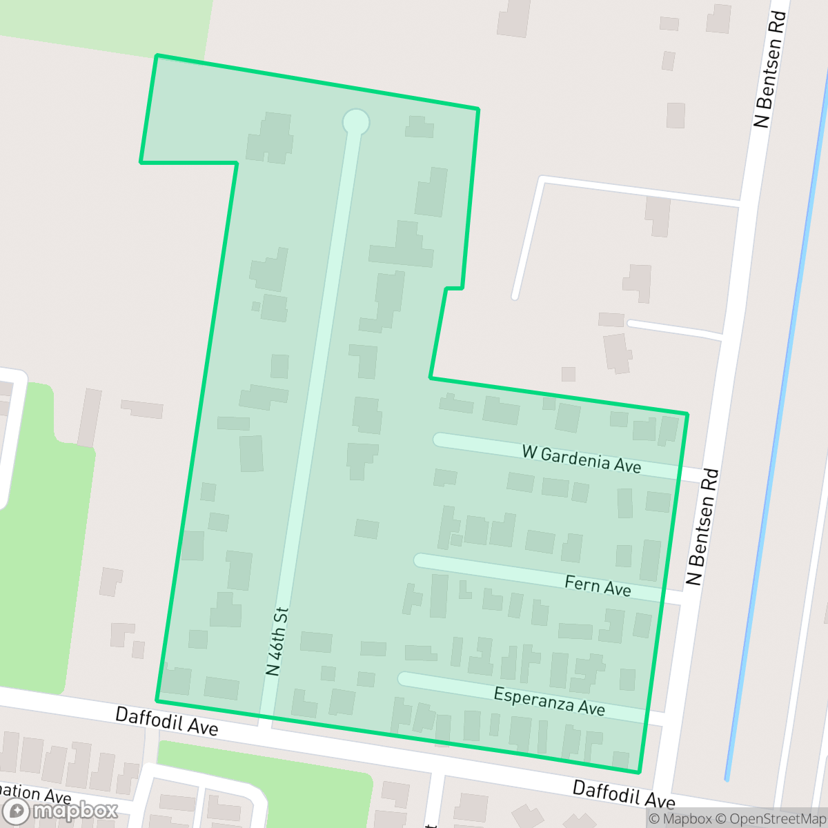 Map showing the location of Amigo Park Subdivision, McAllen, TX