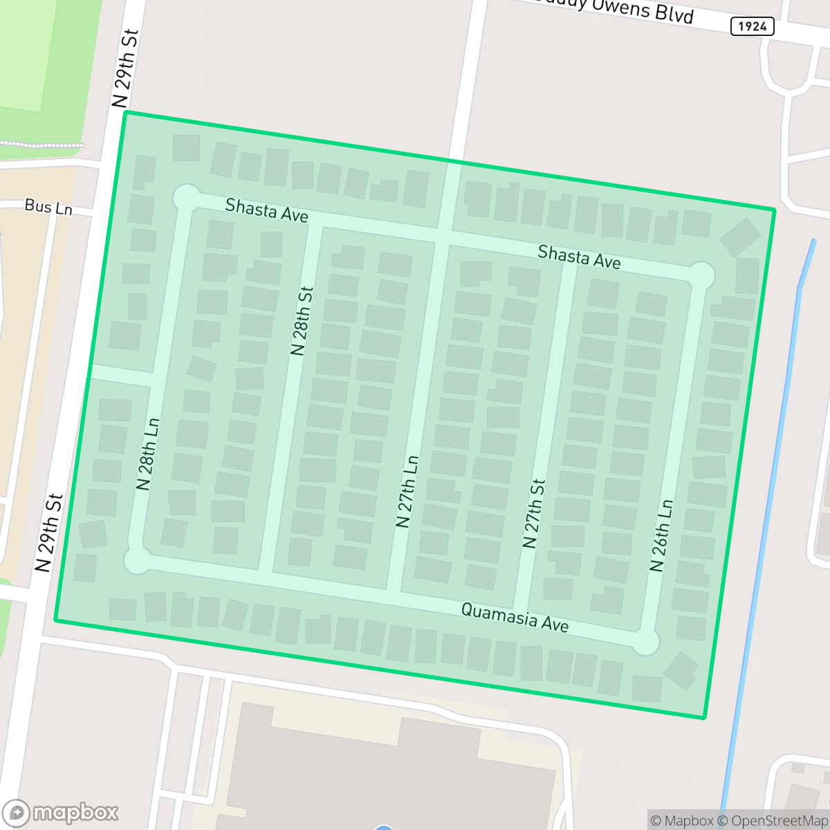 Map showing the location of Del Sol, McAllen, TX