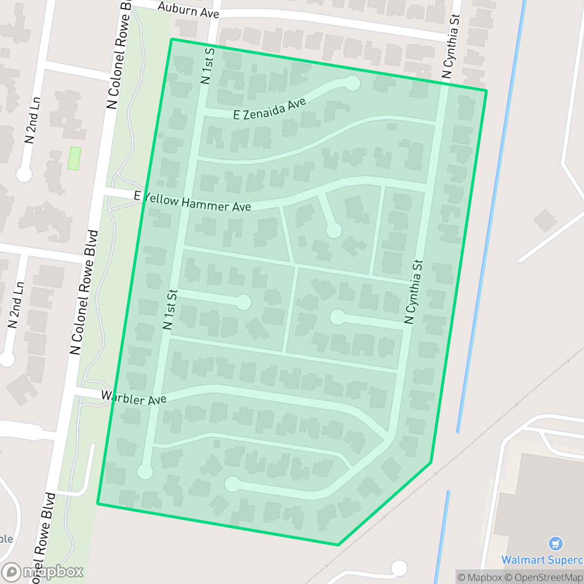 Map showing the location of North Ridge, McAllen, TX