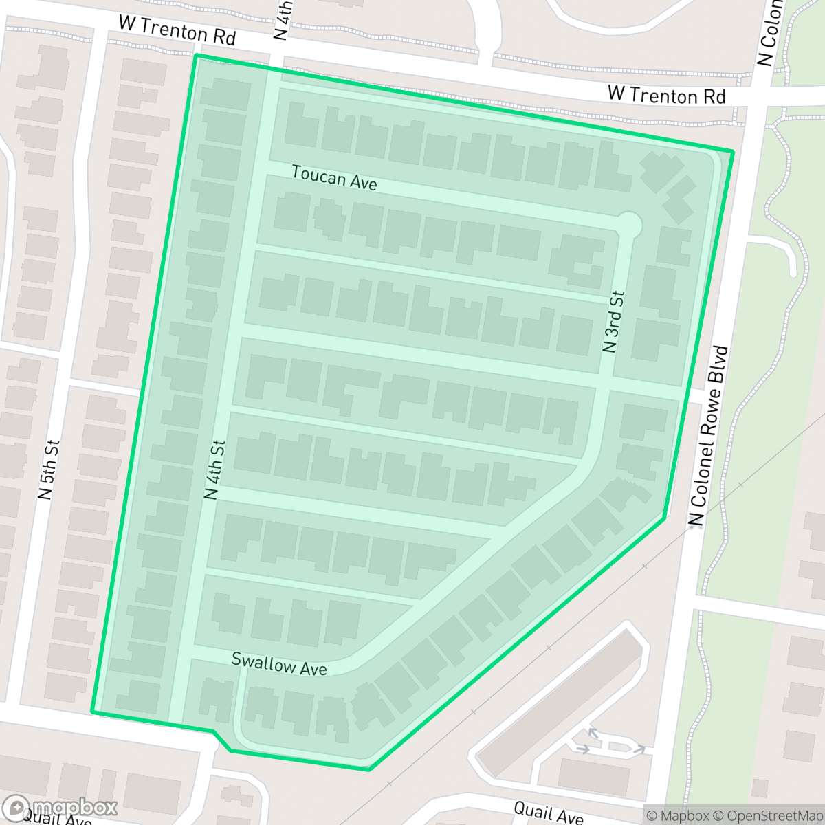 Map showing the location of Royal Oak Estates, McAllen, TX