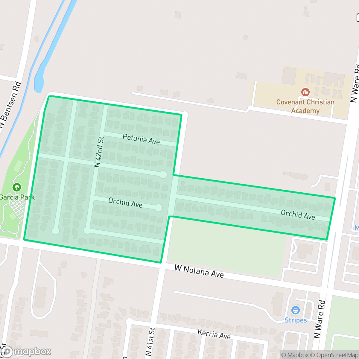 Map showing the location of Ventana del Sol, McAllen, TX
