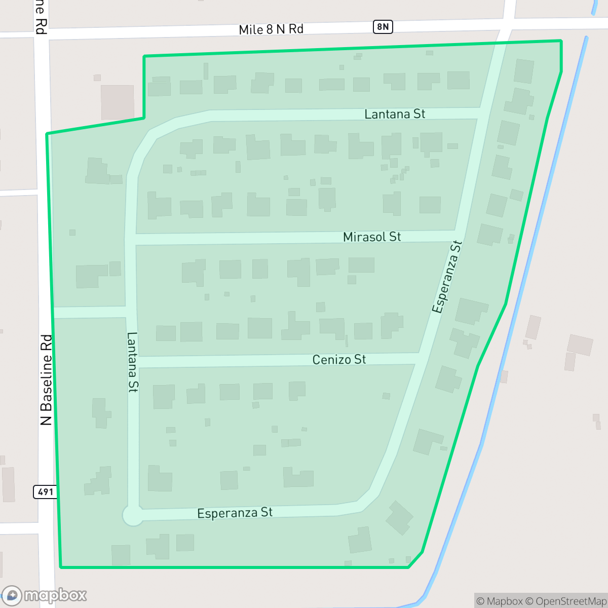Map showing the location of Las Flores del Valle, Mercedes, TX