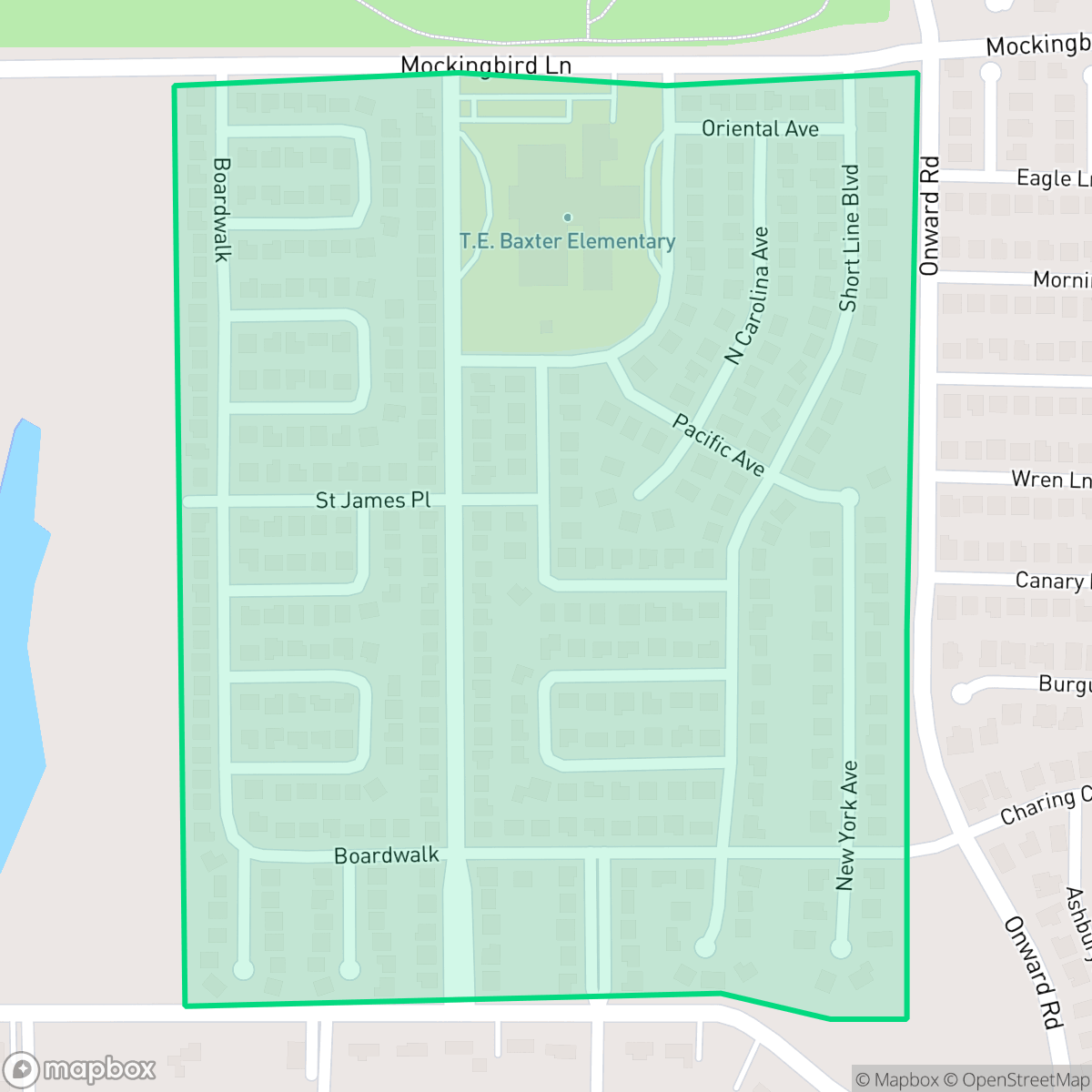 Map showing the location of Park Place, Midlothian, TX