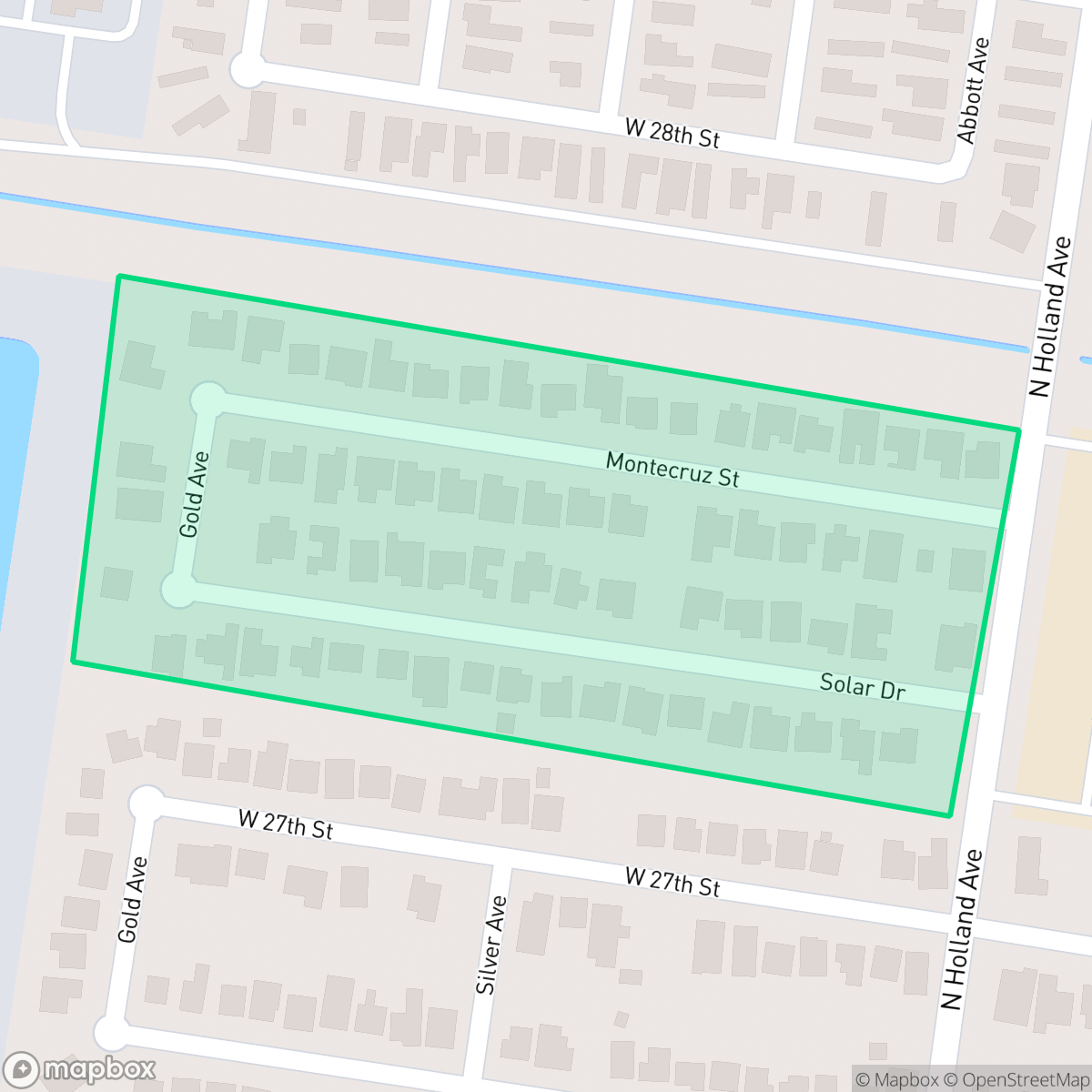 Map showing the location of Montecruz, Mission, TX