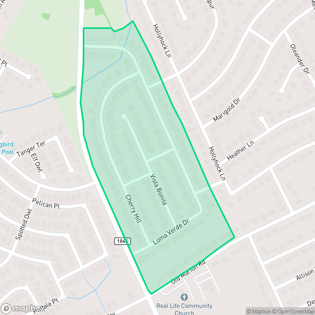 Map showing the location of Loma Verde, New Braunfels, TX