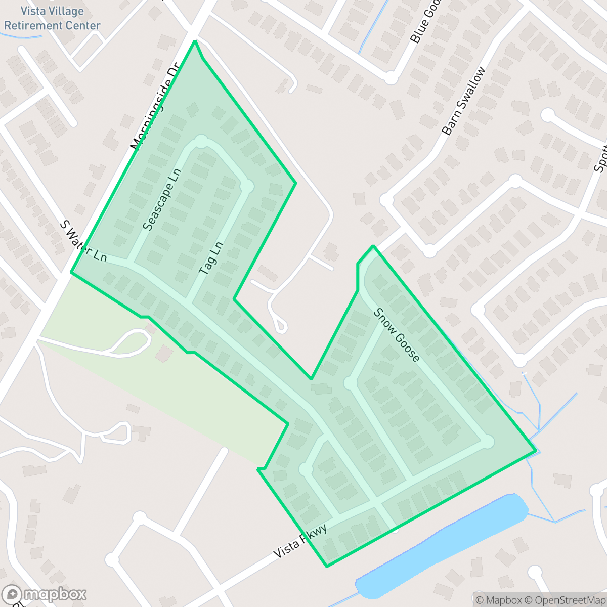 Map showing the location of Morning Mist, New Braunfels, TX