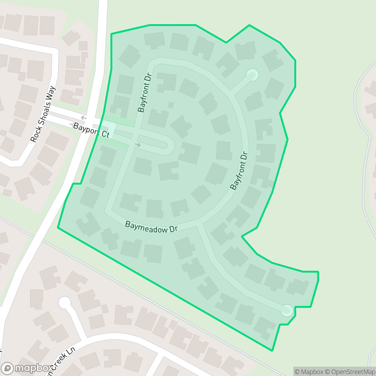 Map showing the location of Oak Arbor Estates, Pearland, TX