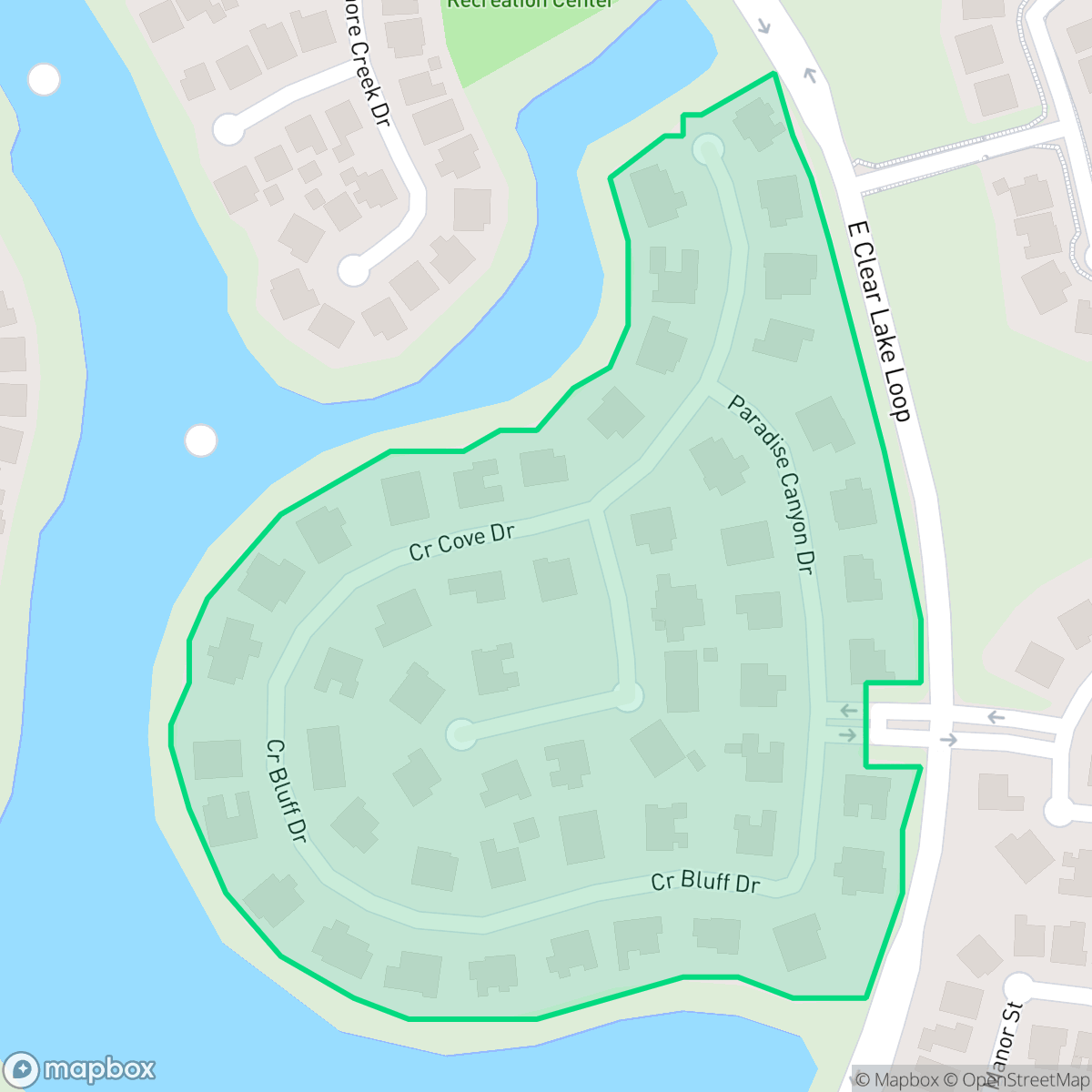 Map showing the location of The Estates, Pearland, TX