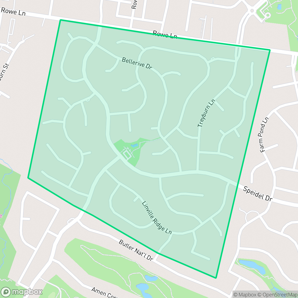 Map showing the location of Meadows of Blackhawk, Pflugerville, TX