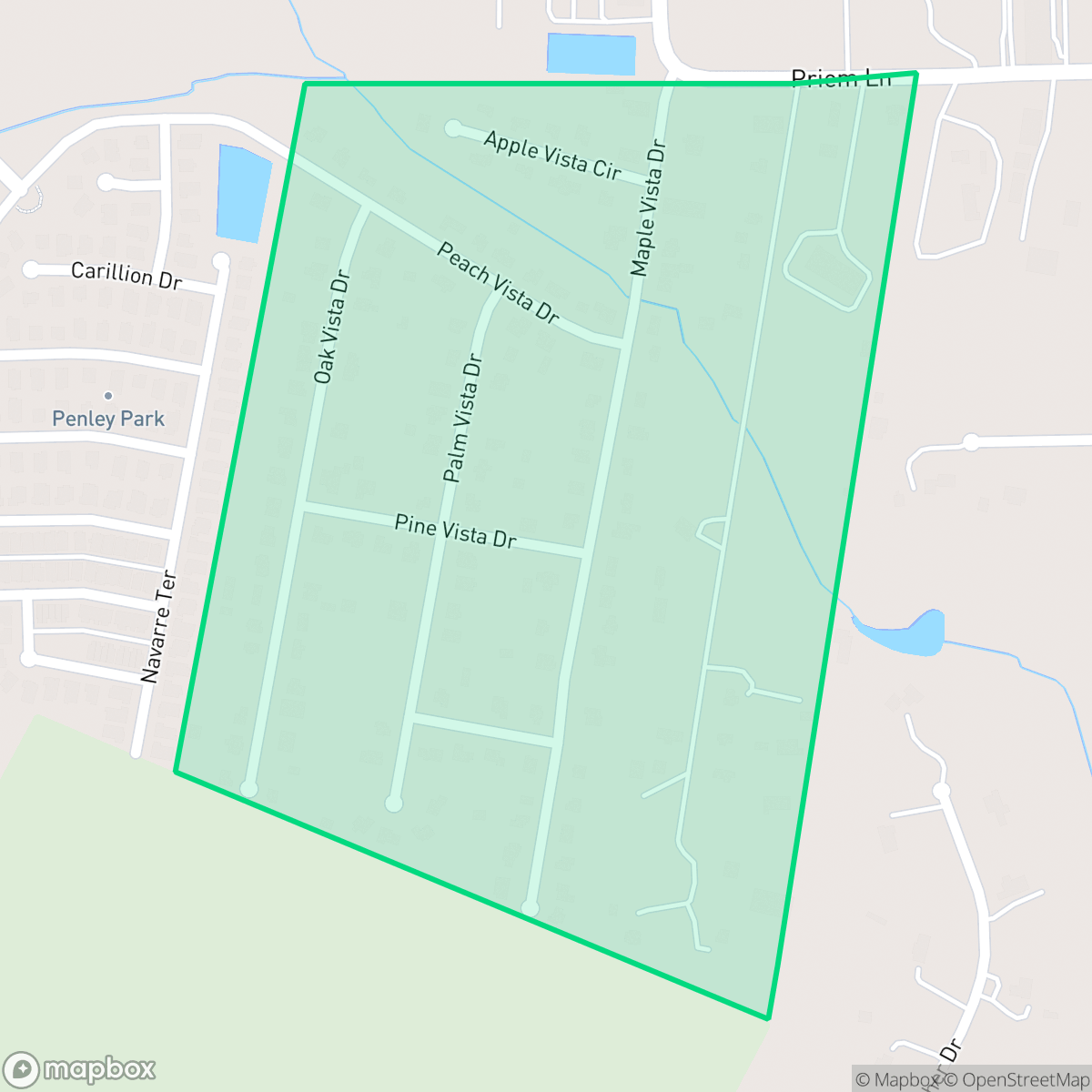 Map showing the location of Shallow Creek, Pflugerville, TX