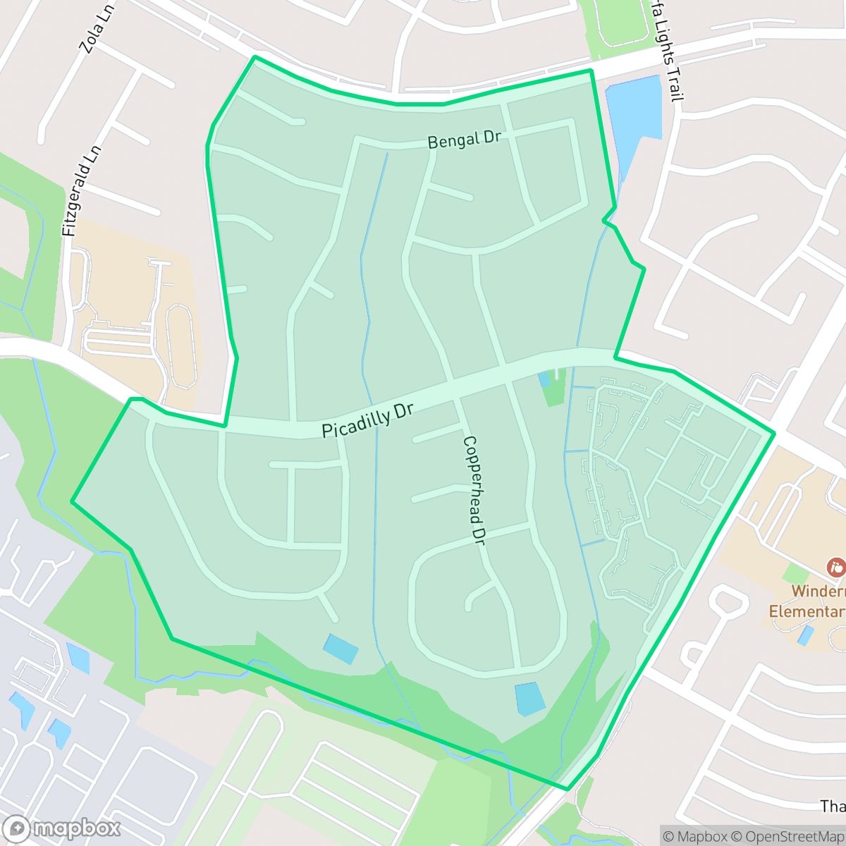 Map showing the location of Springbrook, Pflugerville, TX