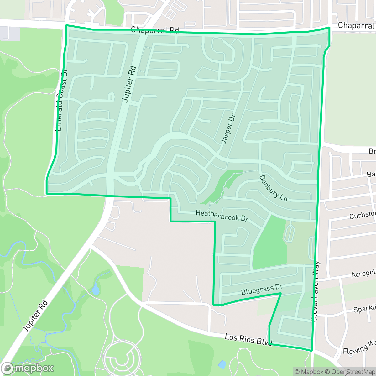 Map showing the location of Timberbrook, Plano, TX