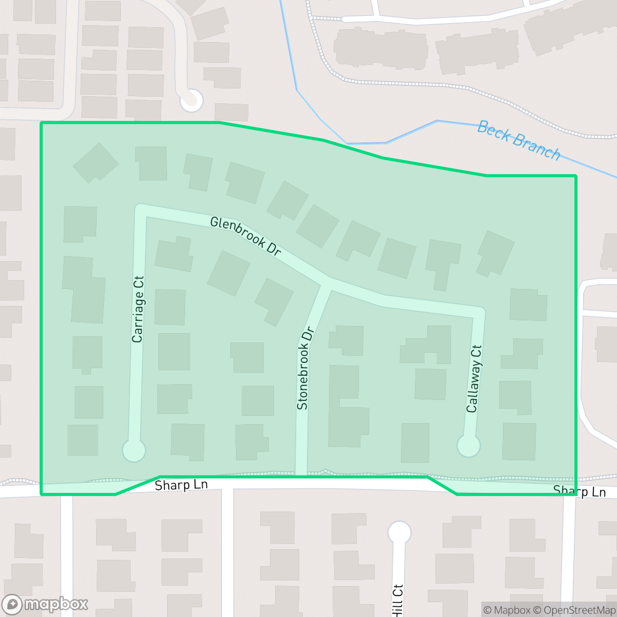 Map showing the location of Reserce at Sharp Lake, Richardson, TX