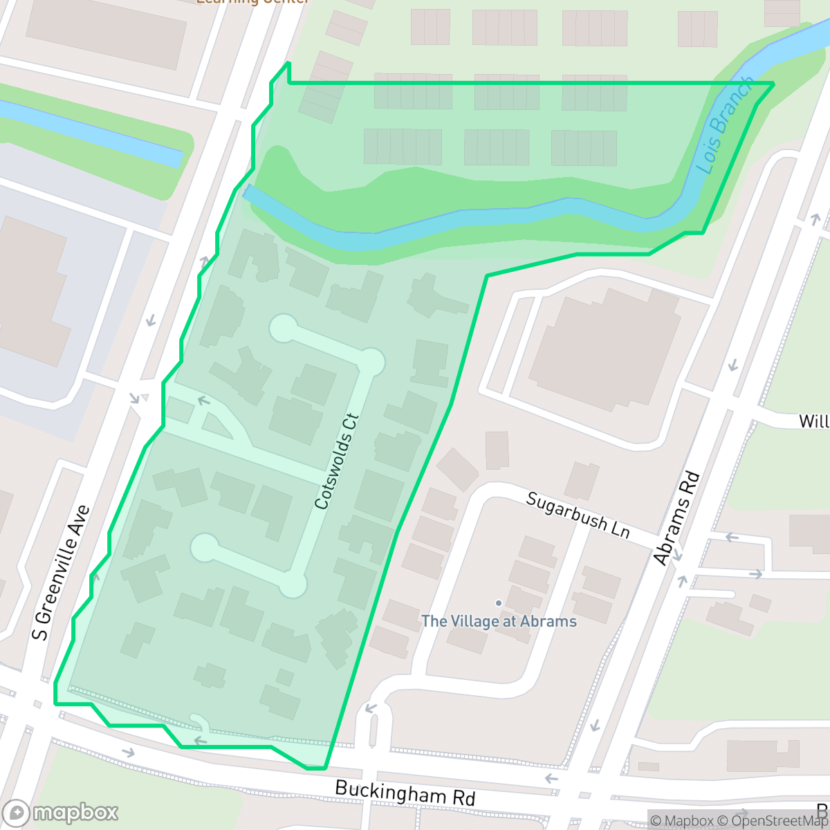 Map showing the location of Rosehill, Richardson, TX