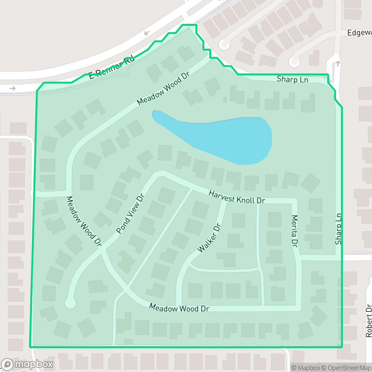 Map showing the location of Sharp's Farm, Richardson, TX