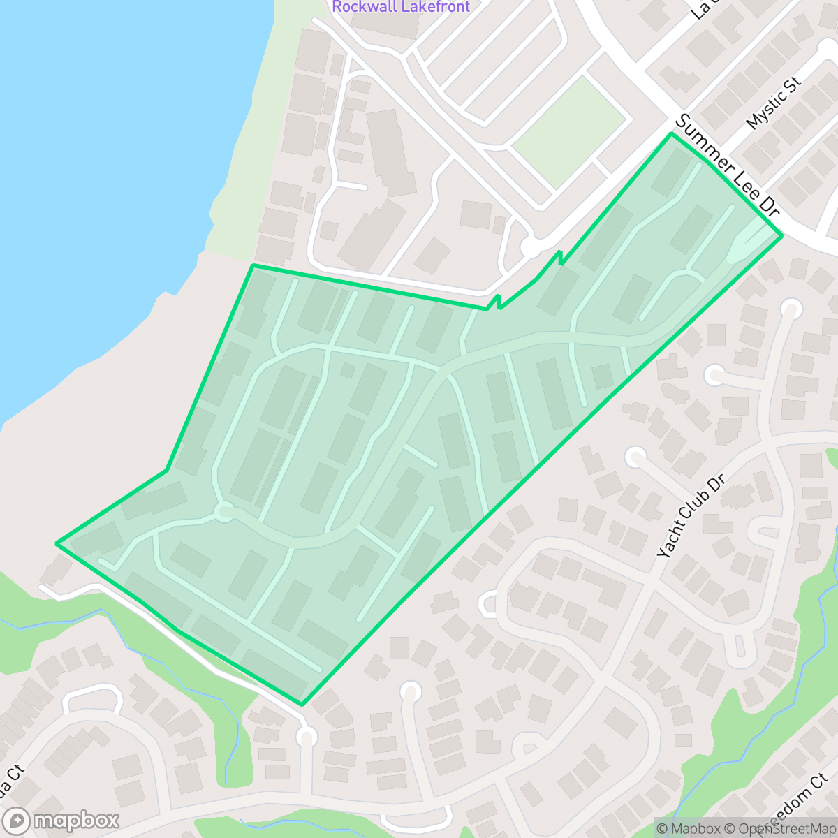 Map showing the location of Signal Ridge, Rockwall, TX