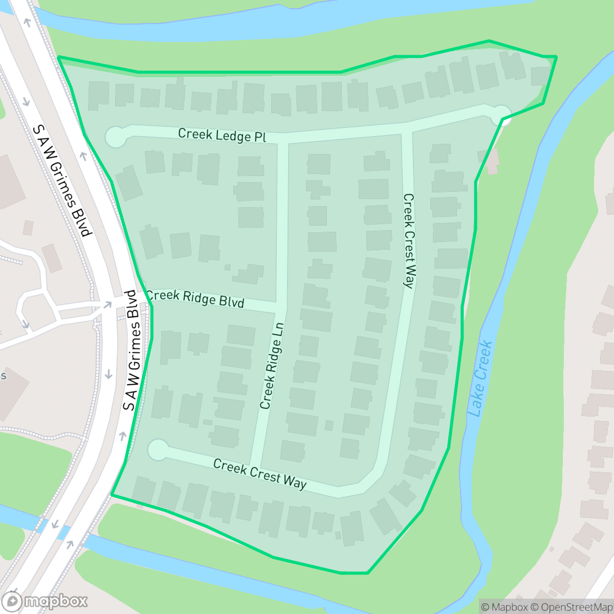 Map showing the location of The Creeks at Round Rock, Round Rock, TX