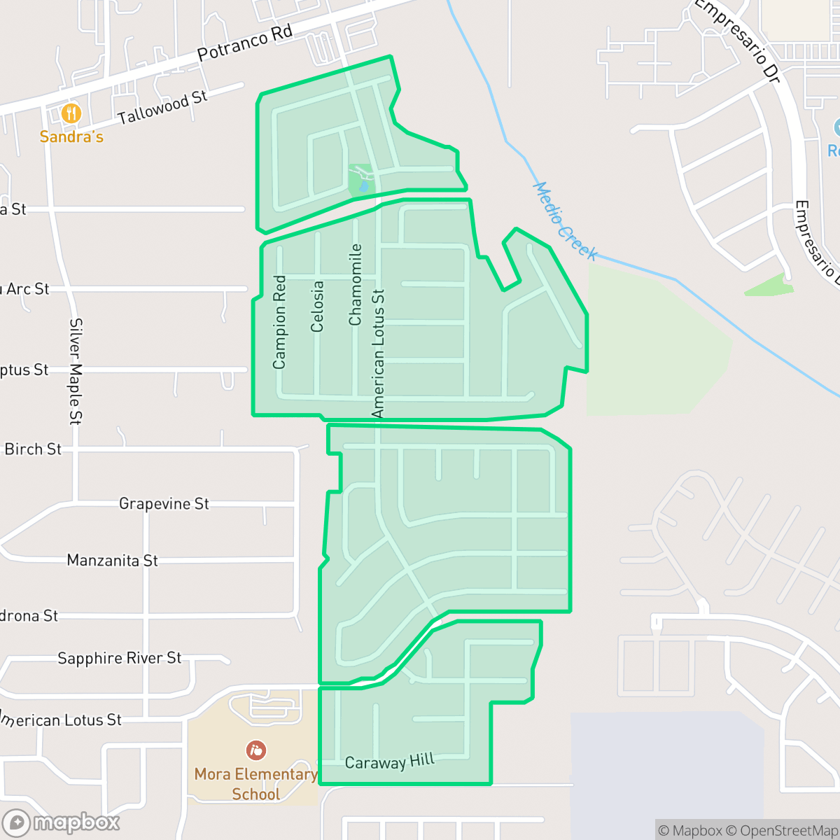 Map showing the location of Amhurst, San Antonio, TX