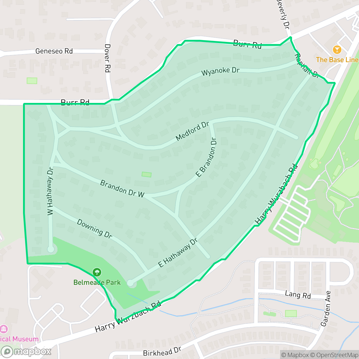 Map showing the location of Bel Meade Homes Association, San Antonio, TX