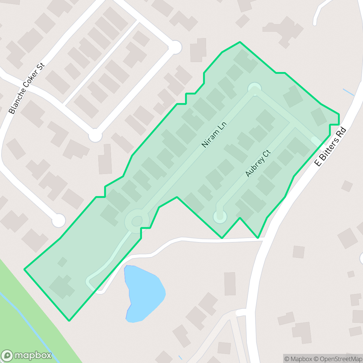 Map showing the location of Bitters Enclave, San Antonio, TX