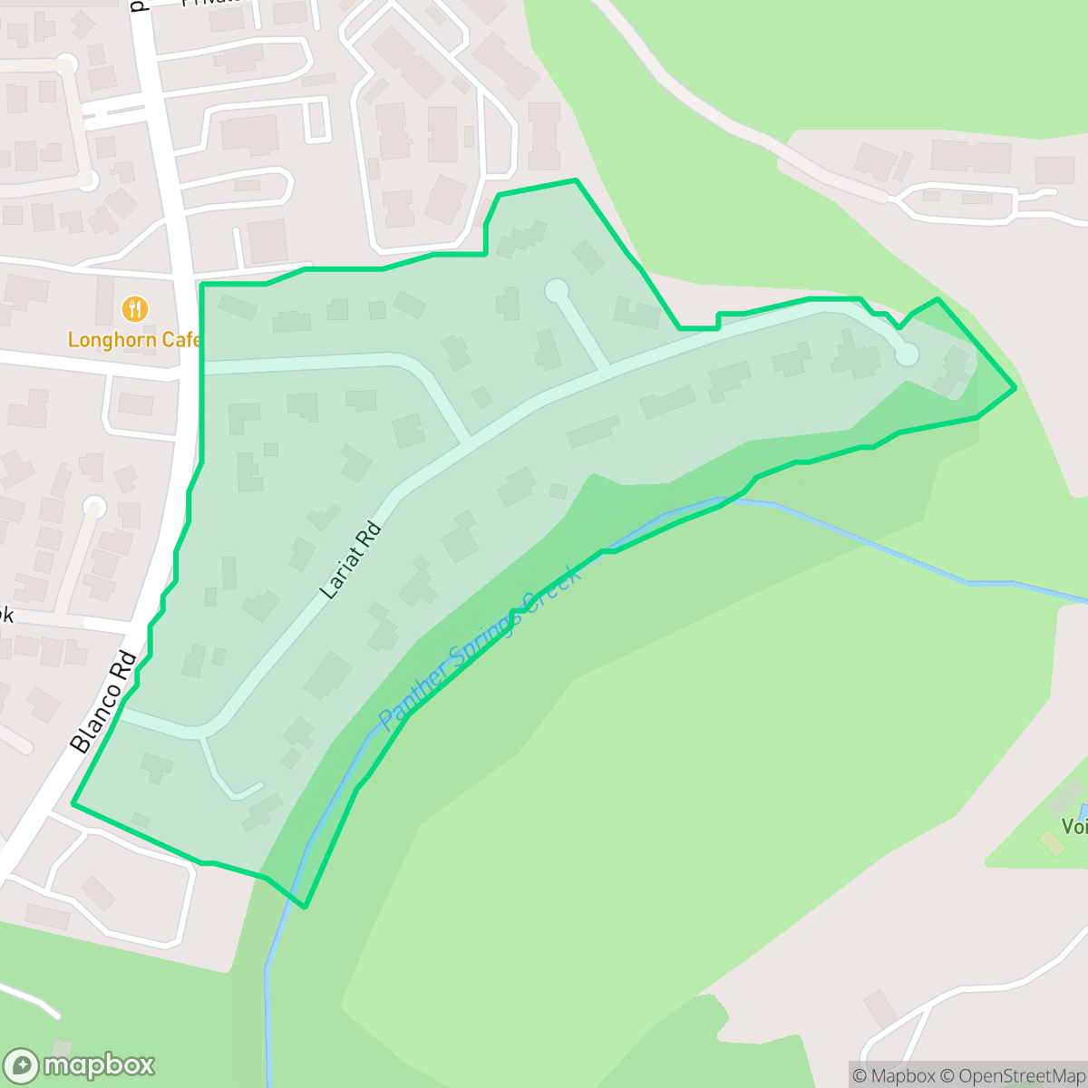 Map showing the location of Canyon Creek Estates, San Antonio, TX