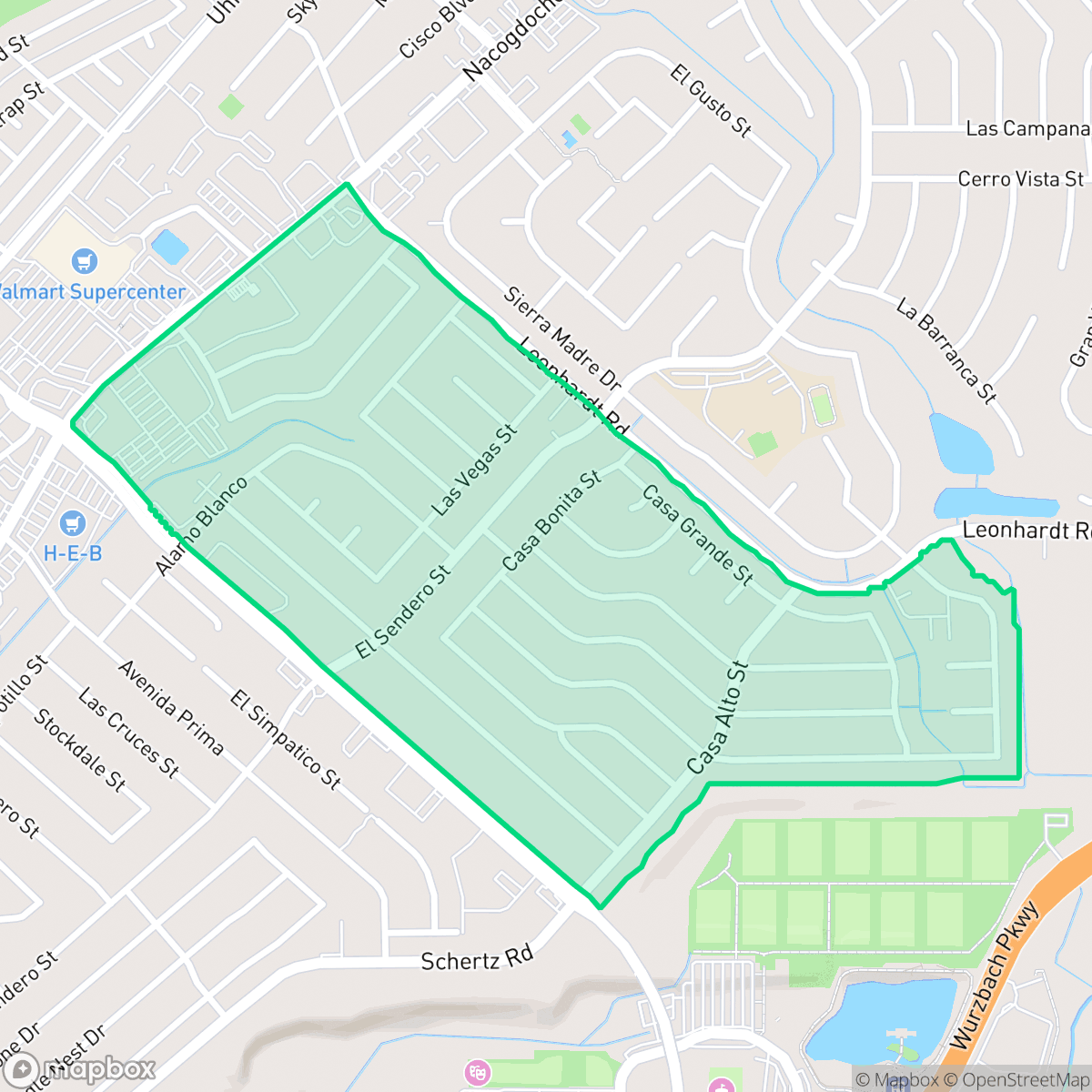 Map showing the location of Citizens on Alert, San Antonio, TX