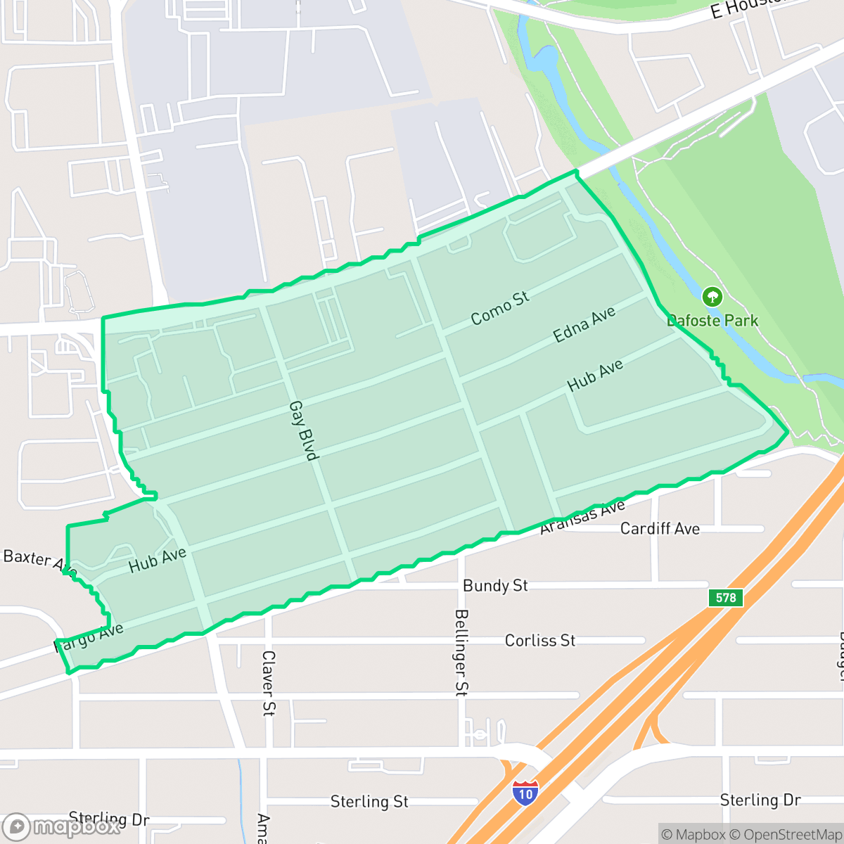 Map showing the location of Coliseum-Willow Park, San Antonio, TX