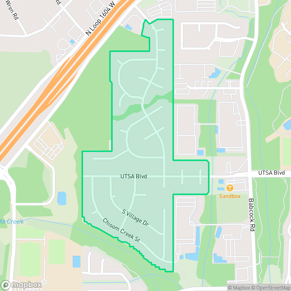 Map showing the location of College Park, San Antonio, TX