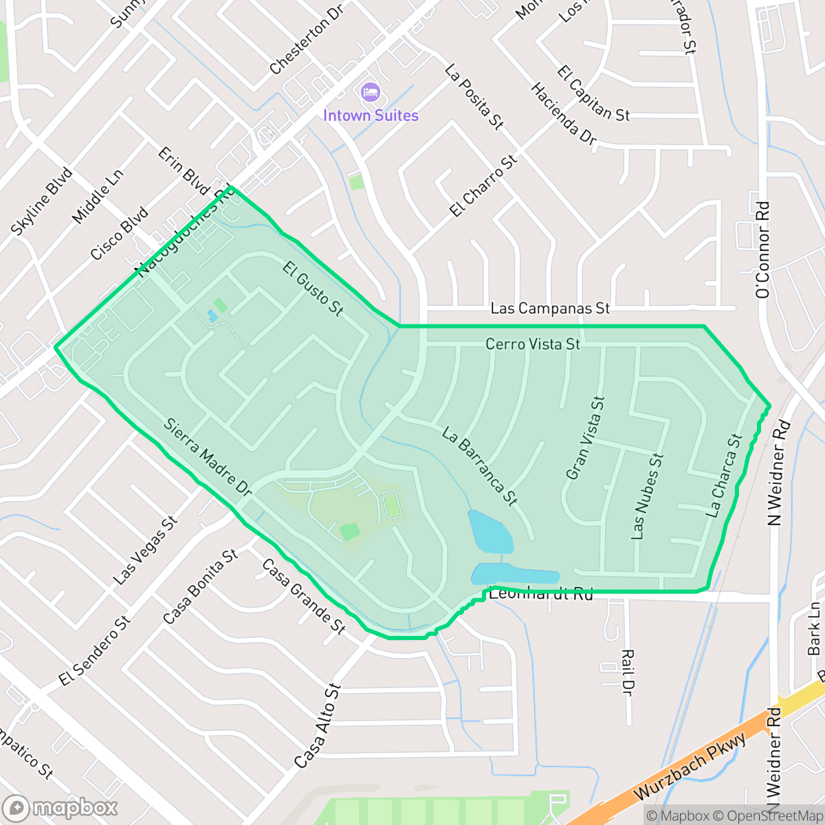 Map showing the location of El Dorado, San Antonio, TX