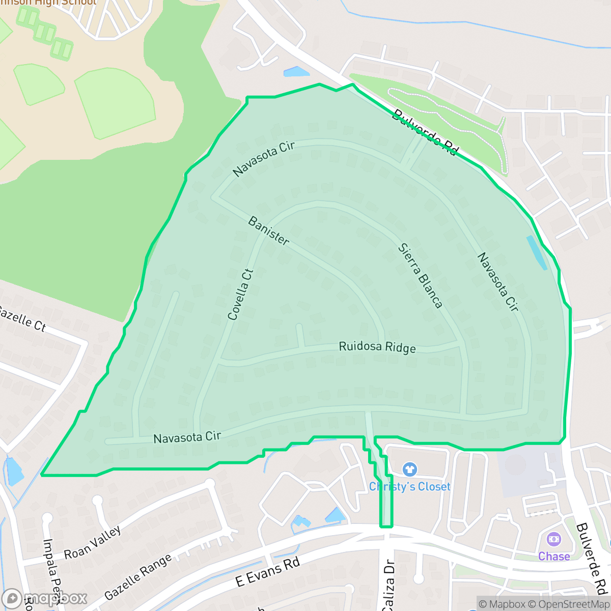 Map showing the location of Encino Ranch, San Antonio, TX