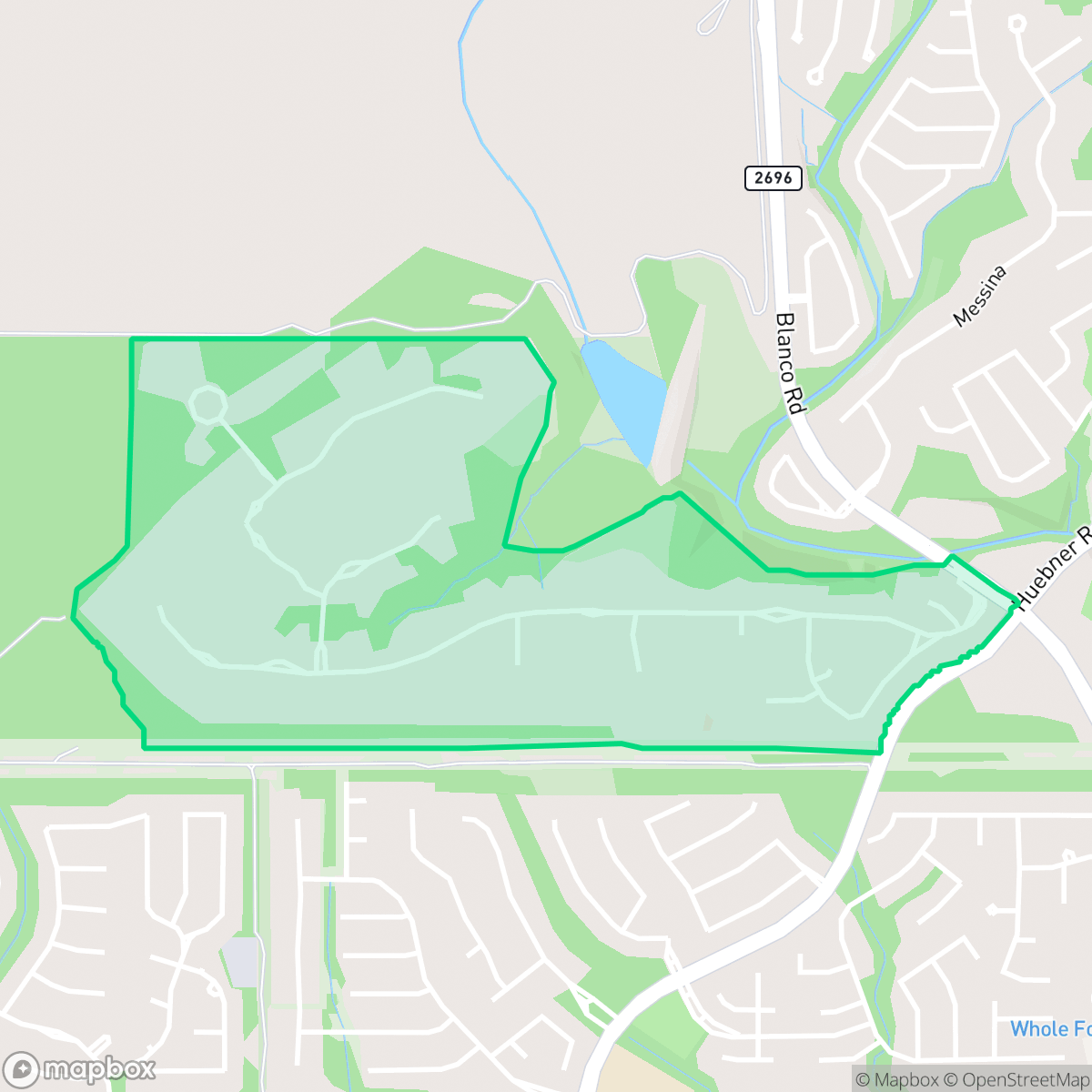 Map showing the location of Greystone Country Estates, San Antonio, TX