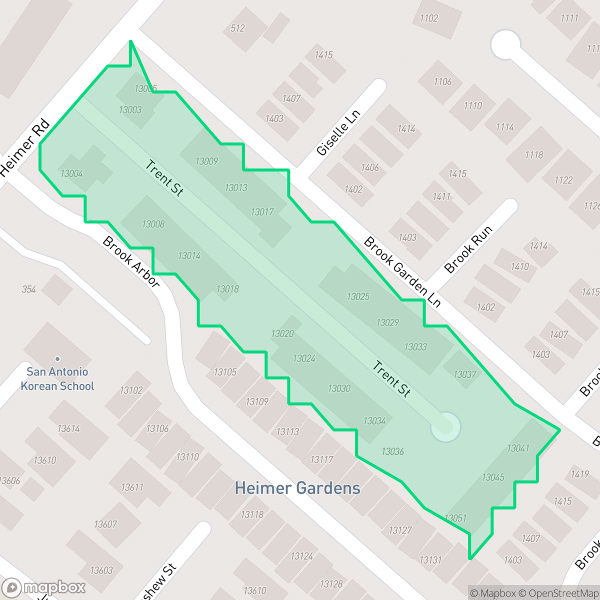 Map showing the location of Hill Country Villas, San Antonio, TX