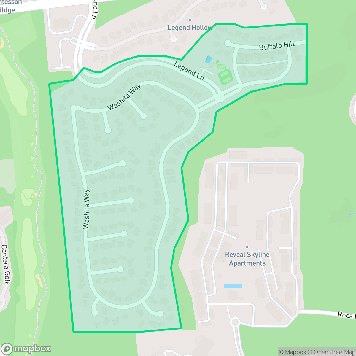 Map showing the location of Legend Hills, San Antonio, TX