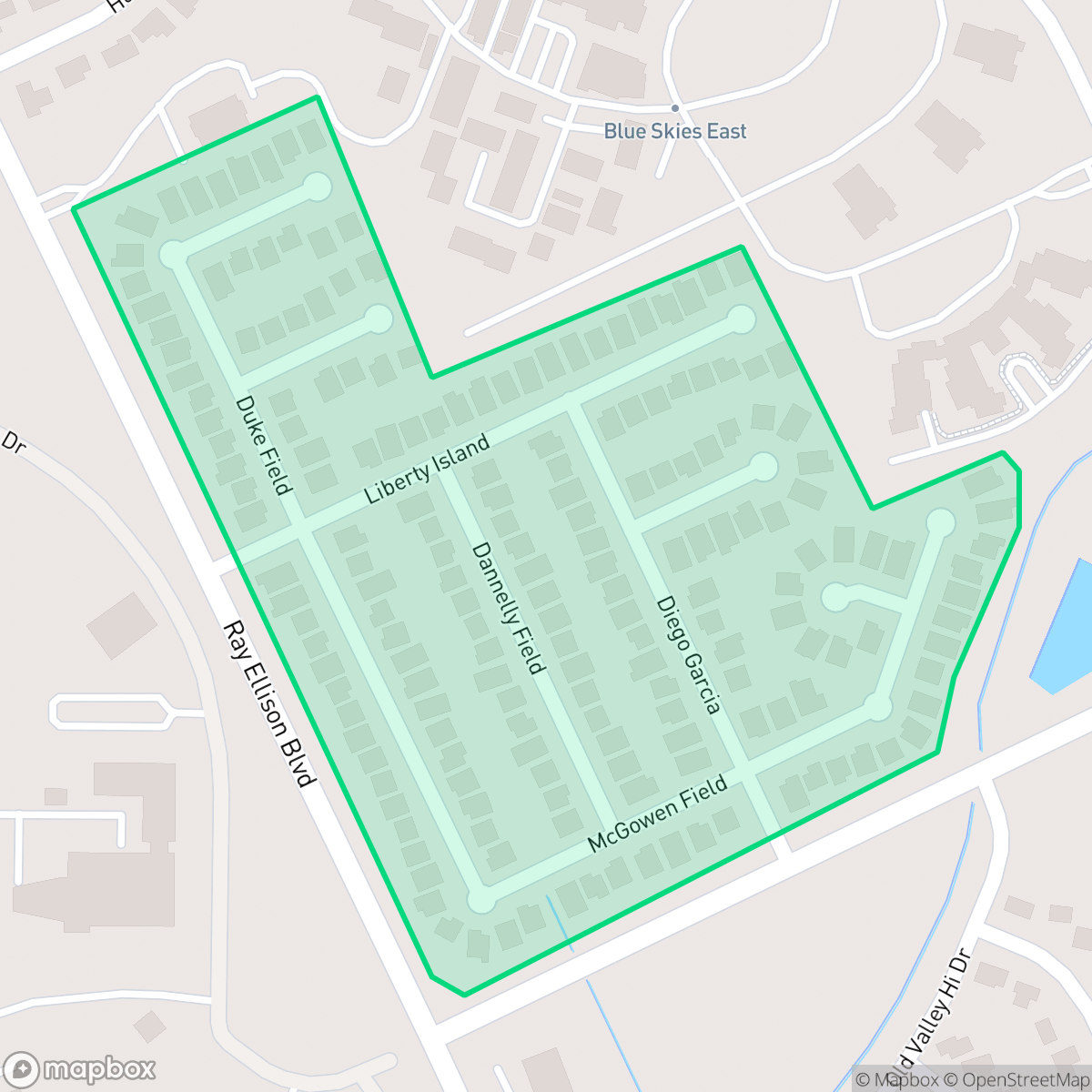 Map showing the location of Liberty Village, San Antonio, TX