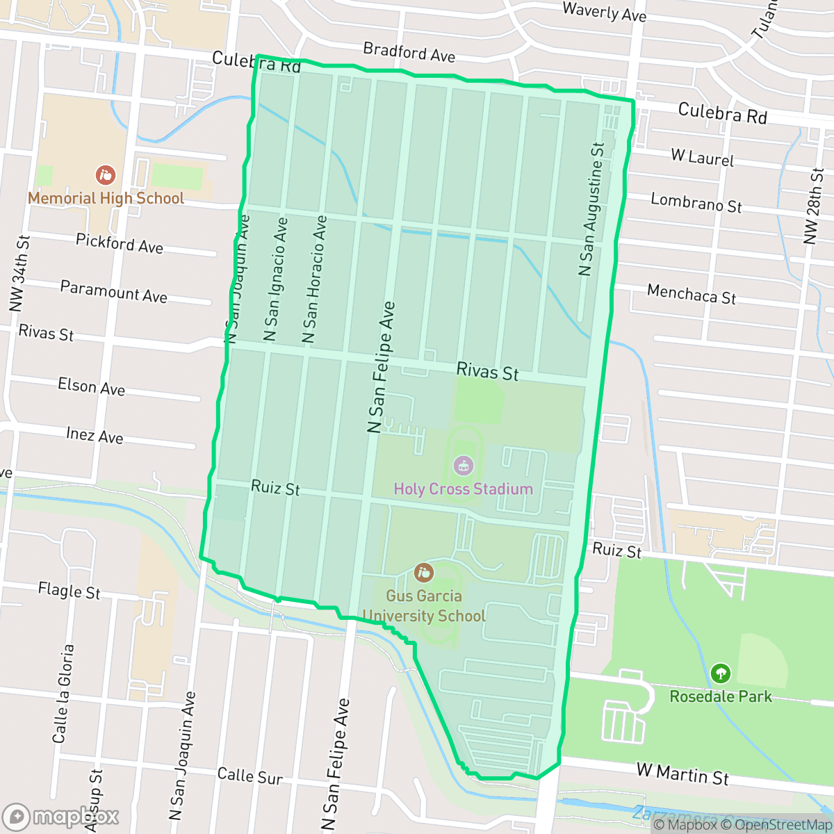 Map showing the location of Loma Vista, San Antonio, TX