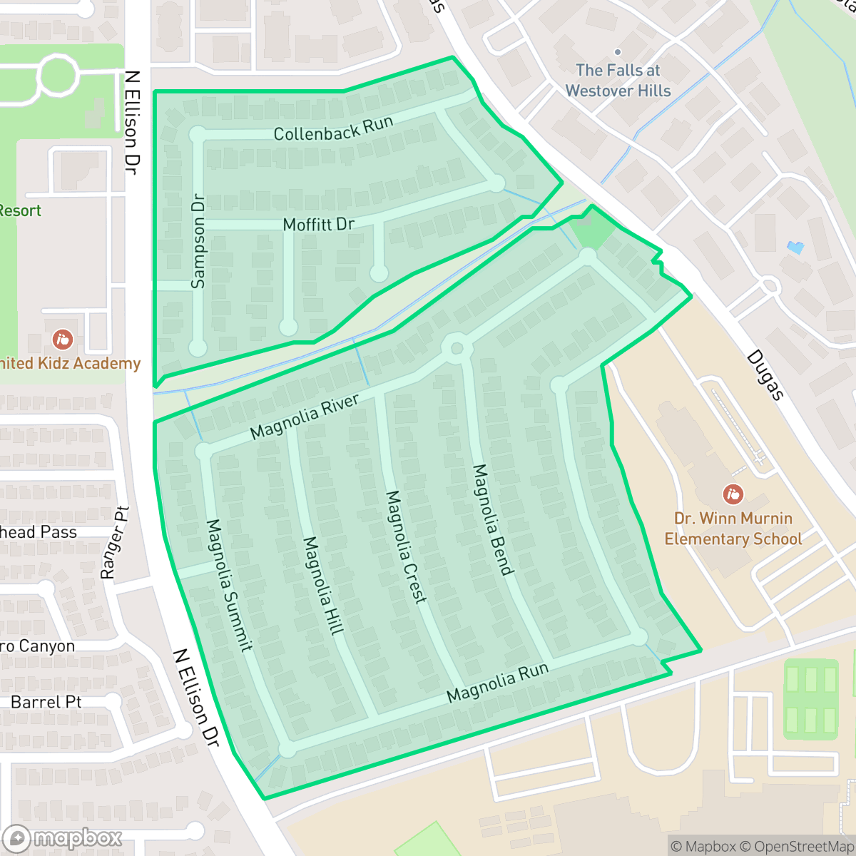Map showing the location of Magnolia Heights, San Antonio, TX