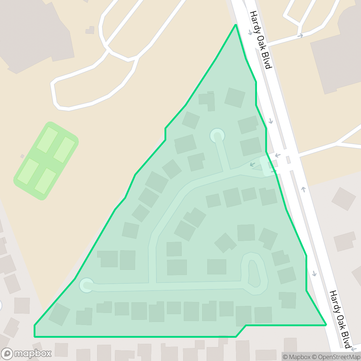 Map showing the location of Mesa Vista-Stone Oak, San Antonio, TX