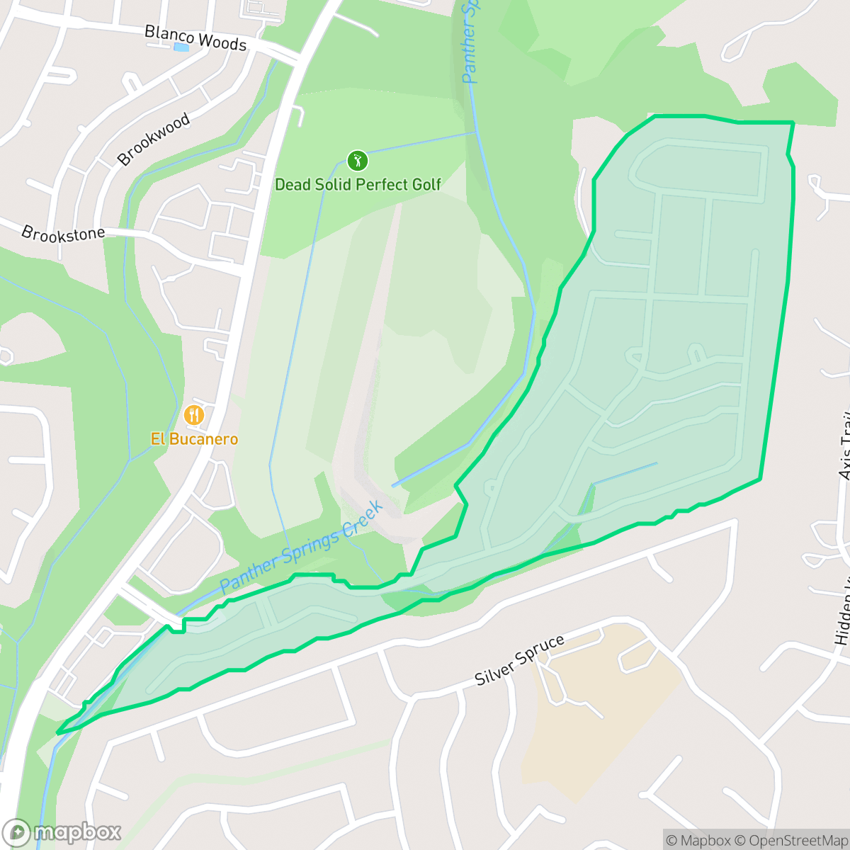 Map showing the location of Mission Ridge, San Antonio, TX