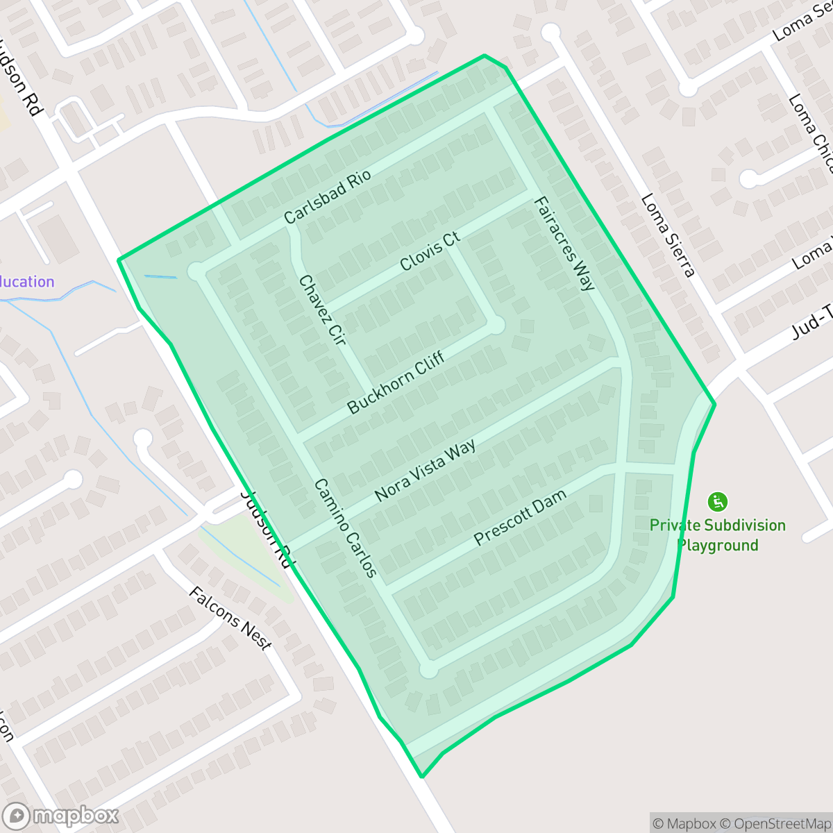 Map showing the location of Monterrey Village HOA, San Antonio, TX