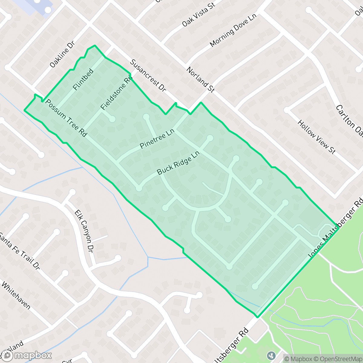 Map showing the location of North Central Heritage, San Antonio, TX