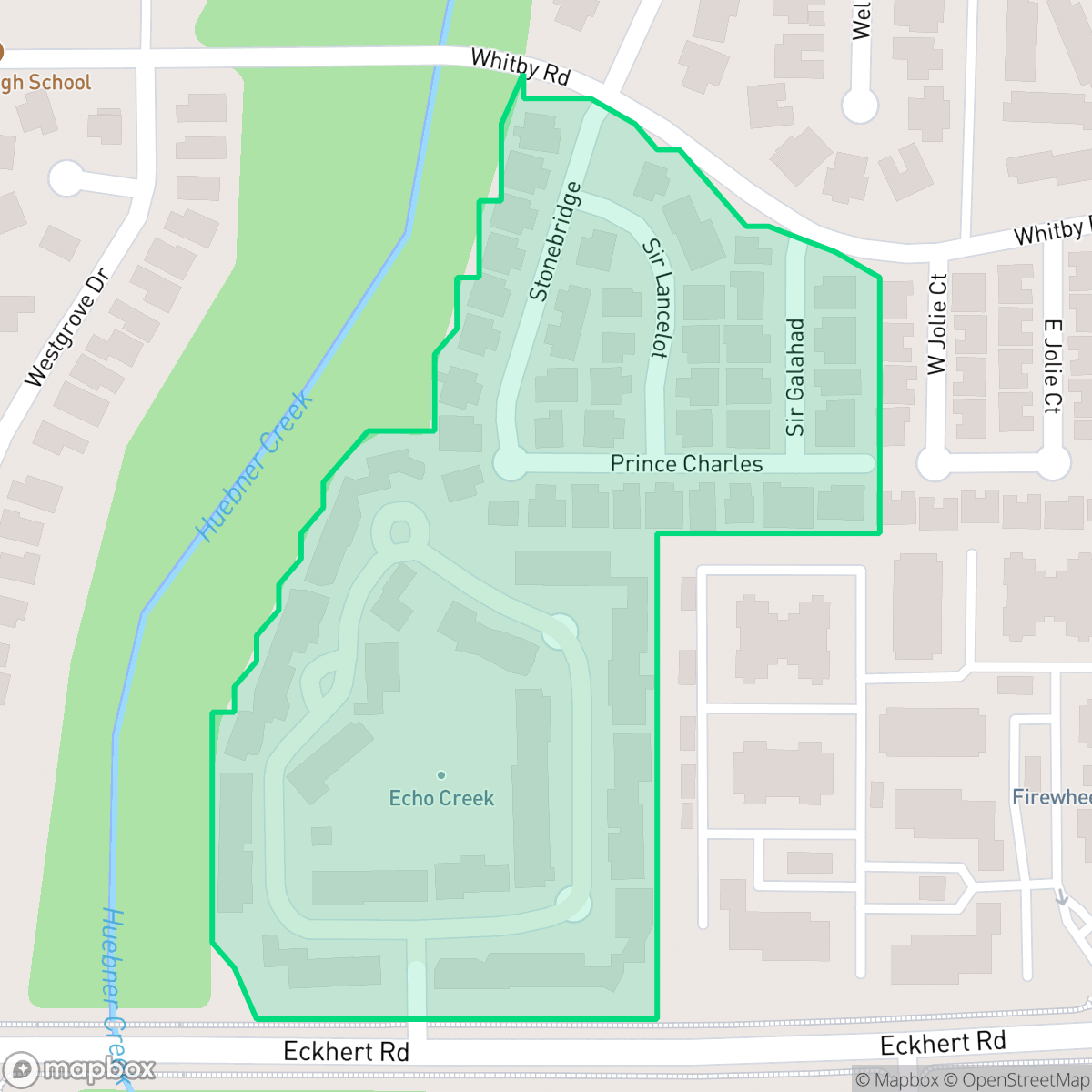 Map showing the location of Northhampton-Alamo Farmsteads-Babcock Road, San Antonio, TX